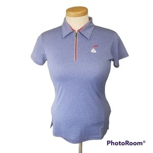 Hershey's Quarter Zip Short Sleeve Pullover Shirt